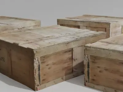 Wooden Chest 3D model