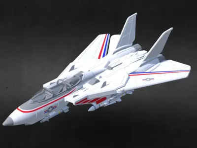 GI JOE SKYSTRIKER F14 ASSEMBLED PARTS 3D print model