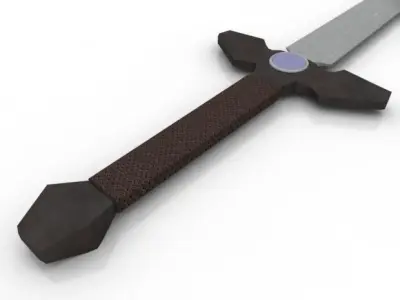 Long Sword Free low-poly 3D model