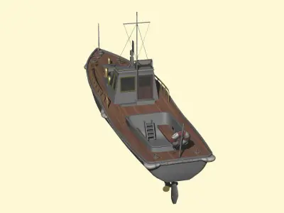 Imperial Japanese Navy 11m lunch Free 3D model