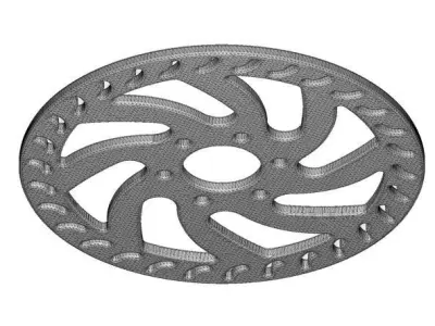 Bicycle Disc Rotor Toy 3D model