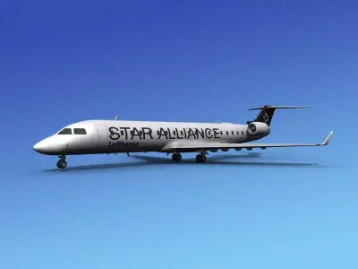 Bombardier CRJ700 Star Alliance 3D model