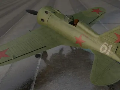 Polikarpov I-16 Mosca 3D model