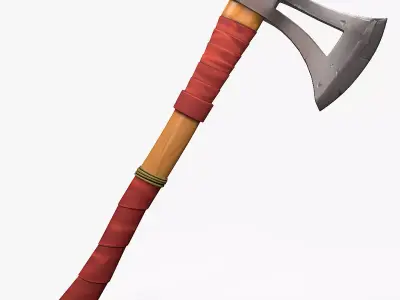 Stylized cartoon Axe  Low-poly 3D model