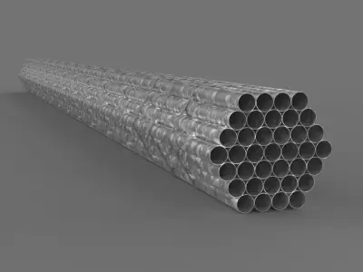 GI pipe bundle Free 3D model