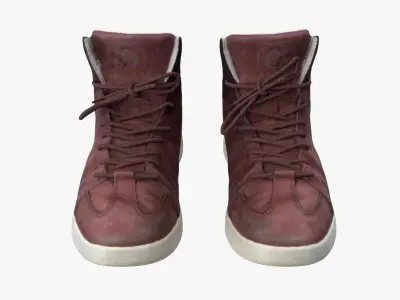 Old High Top Sneakers 3D model