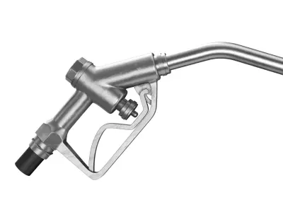 Detailed Silver Fuel Nozzle 3D model