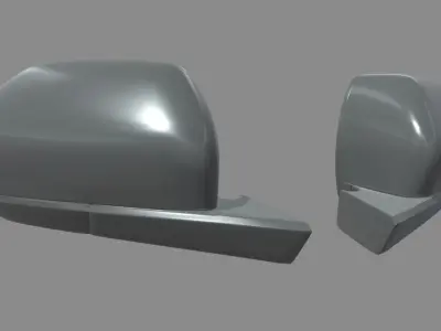 Car Mirror 07 Low-poly 3D model