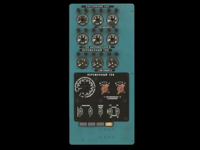 Mi-8MT Mi-17MT Power Panels Board Russian Low-poly 3D model