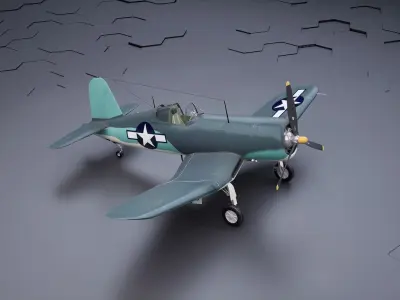 Corsair F4u - Highpoly I Multiple Livery 3D model