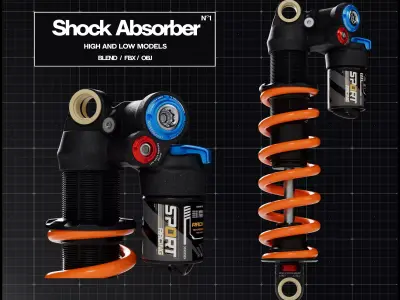Shock Absorber N1 Low-poly 3D model