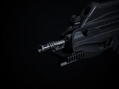 FN F2000 PBR Low-poly 3D model