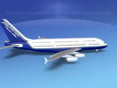 Airbus A380-800 Air Charter Intl 3D model