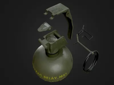 M67 Hand Grenade Low-poly 3D model buy