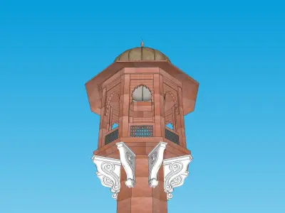 indian minar tower 3D model