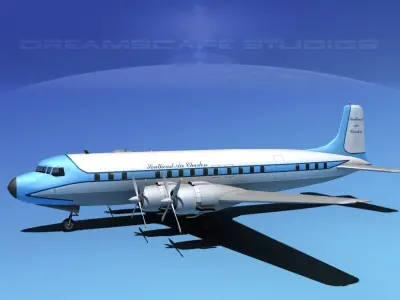 Douglas DC-7C Southeast Air Charter 3D model