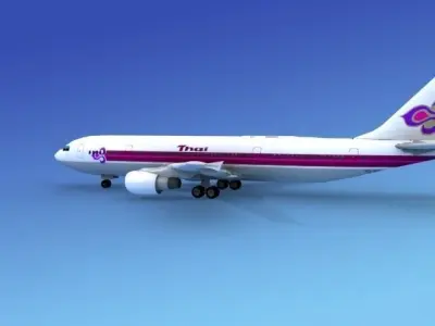 Airbus A300 Thai Airways 3D model