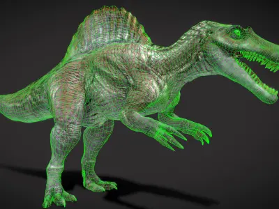 Spinosaurus Hybrid Low-poly 3D model