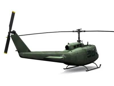 Army UH 1 Low-poly 3D model