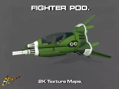 FIGHTER POD Low-poly 3D model
