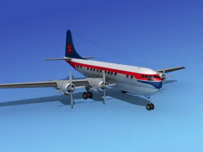 Boeing 377 Saturn Airlines 3D model