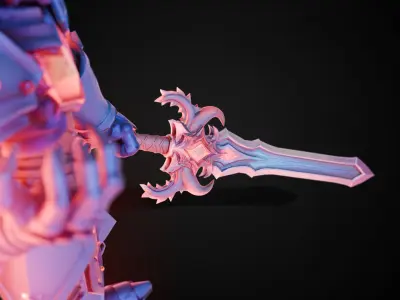 Stylized Sword - Dragonsoul Edge Blazing Vortex - Game Ready 3D model