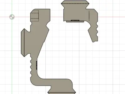 Triple rail for Desert Eagle by Tokyo Marui 3D print model