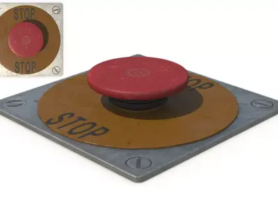 Stop Button 3D model