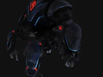 Sci-fi robot Free low-poly 3D model