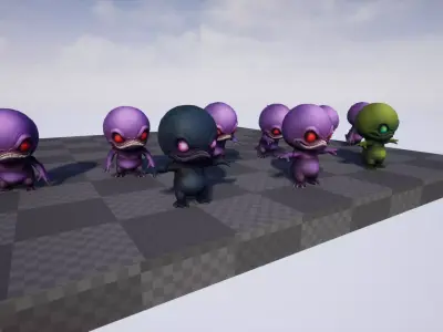 ChibiManiac6Pack1 Low-poly 3D model