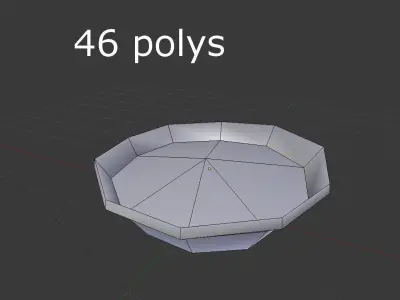 low poly fish soup Low-poly 3D model