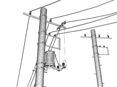 Utility pole Free 3D model