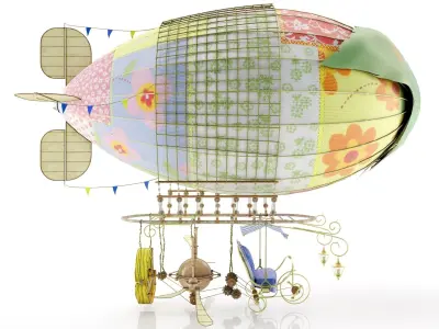 Zeppelin Steampunk 3D model