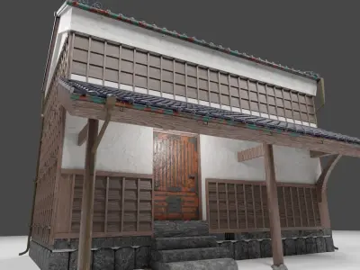 Japanese old style storage - KURA 3D model