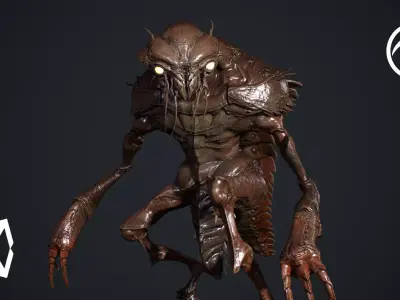 Bug Creature  Low-poly 3D model