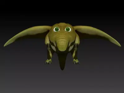 Flying Germ Low-poly 3D model
