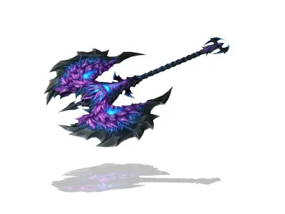 Infernal Axe Low-poly 3D model