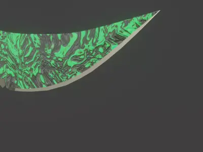 Flip knife Low-poly 3D model