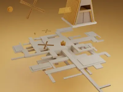 temple 3 - Valley Of The Wind Low-poly 3D model