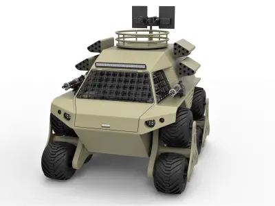 Concept truck for zombie apocalypses 3D model