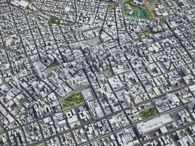 Curitiba Low-poly 3D model