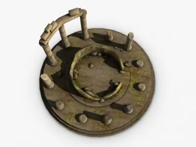 Ancient temple ruins 3D model