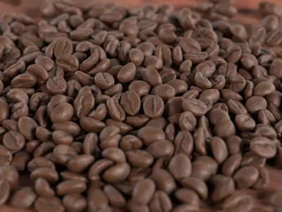 Coffee beans dark 3D model