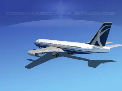 Boeing 707 Corporate 7 3D model