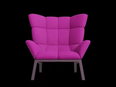 Pink Next Generation Technology Chair Low-poly 3D model