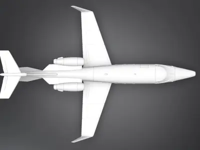 Learjet 55c Scale model 3D print model