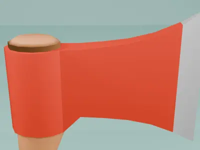 Low-Poly Stylized Axe Free low-poly 3D model