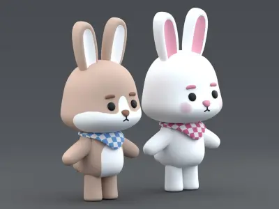 Cute Bunny Free 3D model