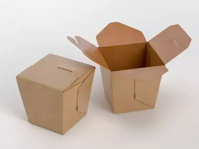 3D Chinese wok box package model 3D model