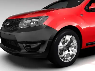 Lada Largus Furgon 2016 3D model